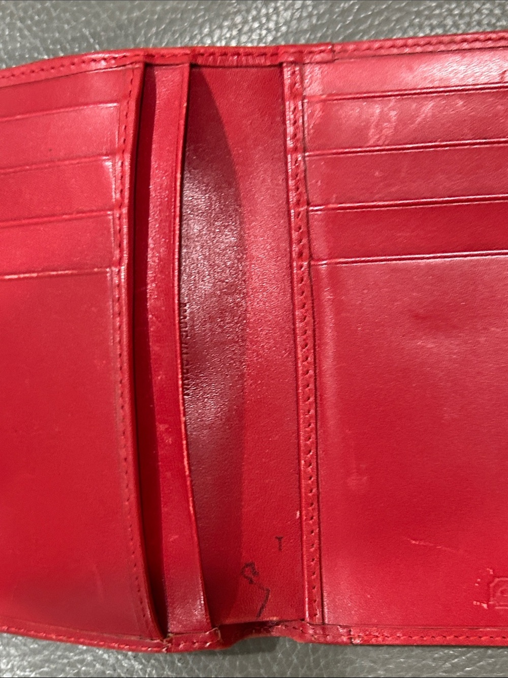 Coach Red Glove Leather Vintage Compact Wallet GUVC - Picture 13 of 15